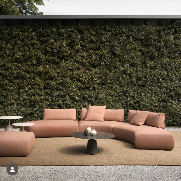 Curved Modular Sofa – Terracotta