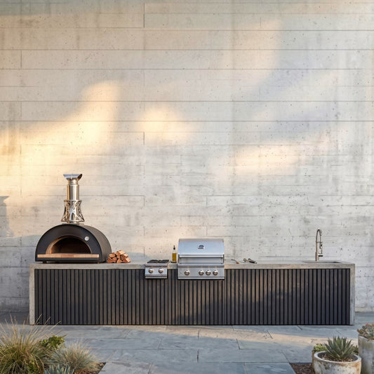 BBQ Island – Black Slatted 480